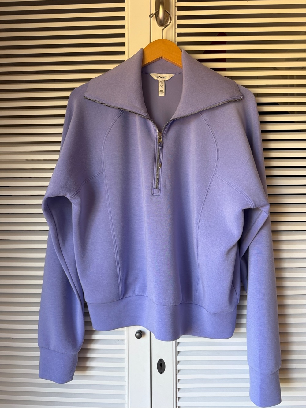 SPANX AirEssentials Half-Zip, lilac, L